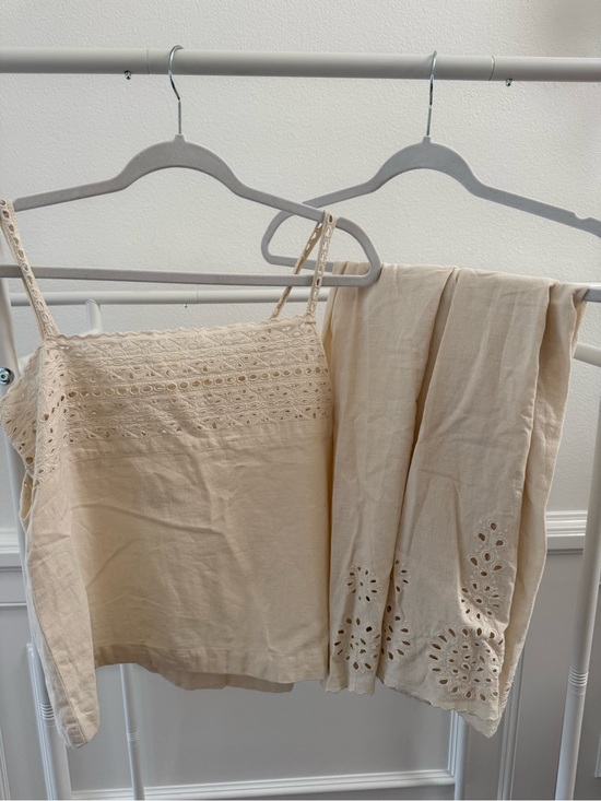 THE GREAT. Other - THE GREAT. Cream Eyelet Lace Tank & Skirt Set